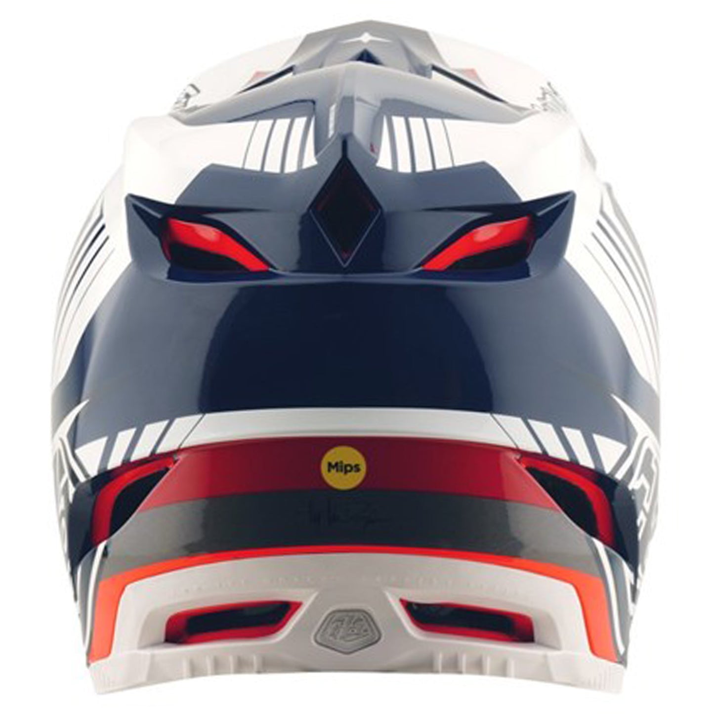 TLD D4 Polyacrylite Helmet - XL/2XL - Qualifer Blue / White - Image 3