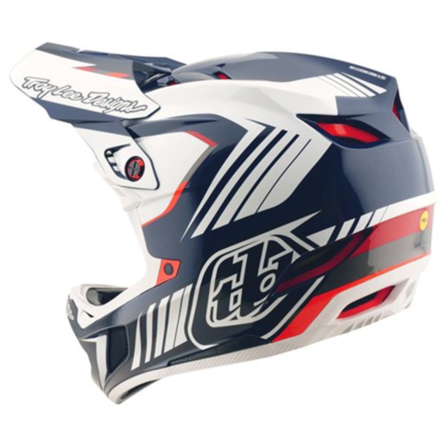 TLD D4 Polyacrylite Helmet - XL/2XL - Qualifer Blue / White - Image 5