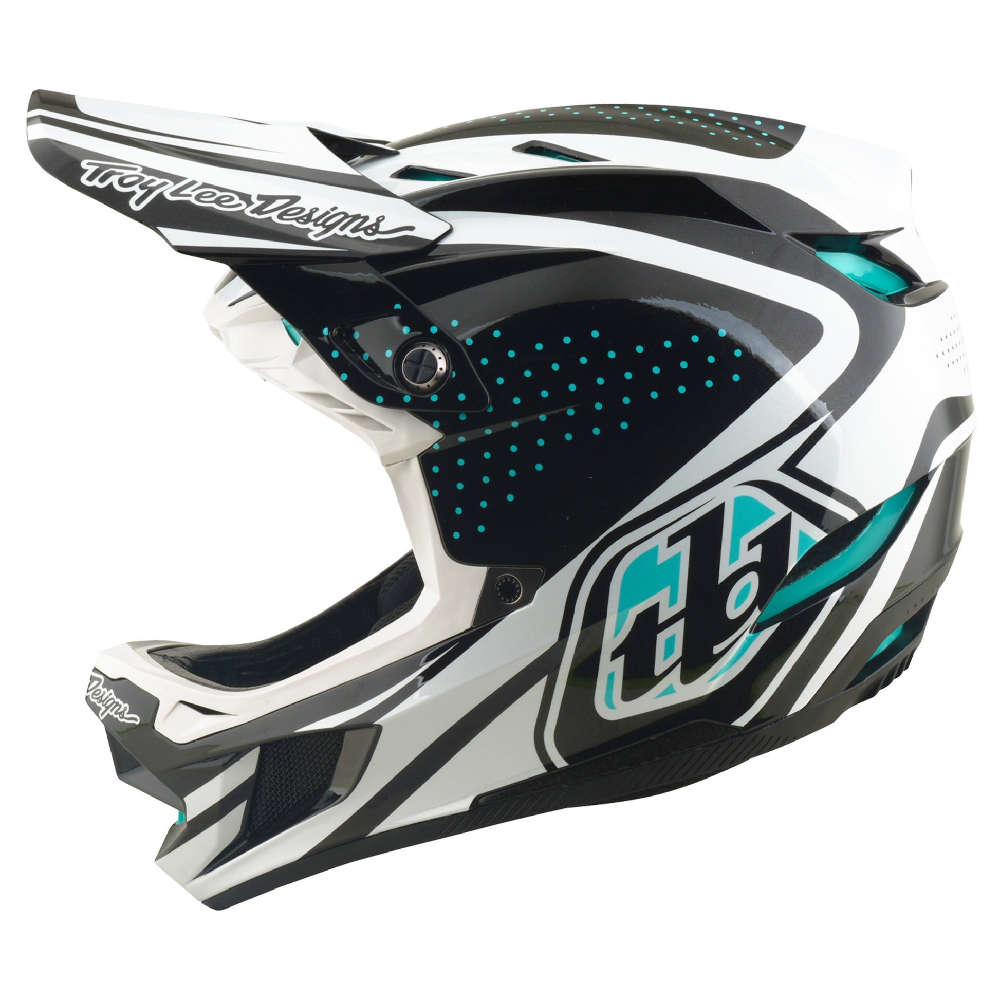 TLD D4 Polyacrylite Helmet - XL/2XL - The Line Charcoal / White - Image 2