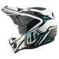 TLD D4 Polyacrylite Helmet - XL/2XL - The Line Charcoal / White - Image 6