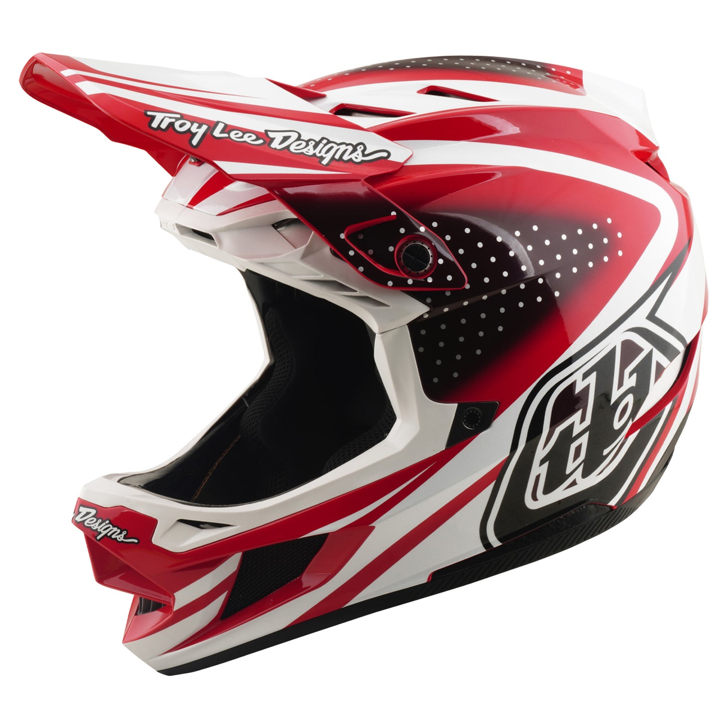 TLD D4 Polyacrylite Helmet - XL/2XL - The Line Fire / White - Image 4