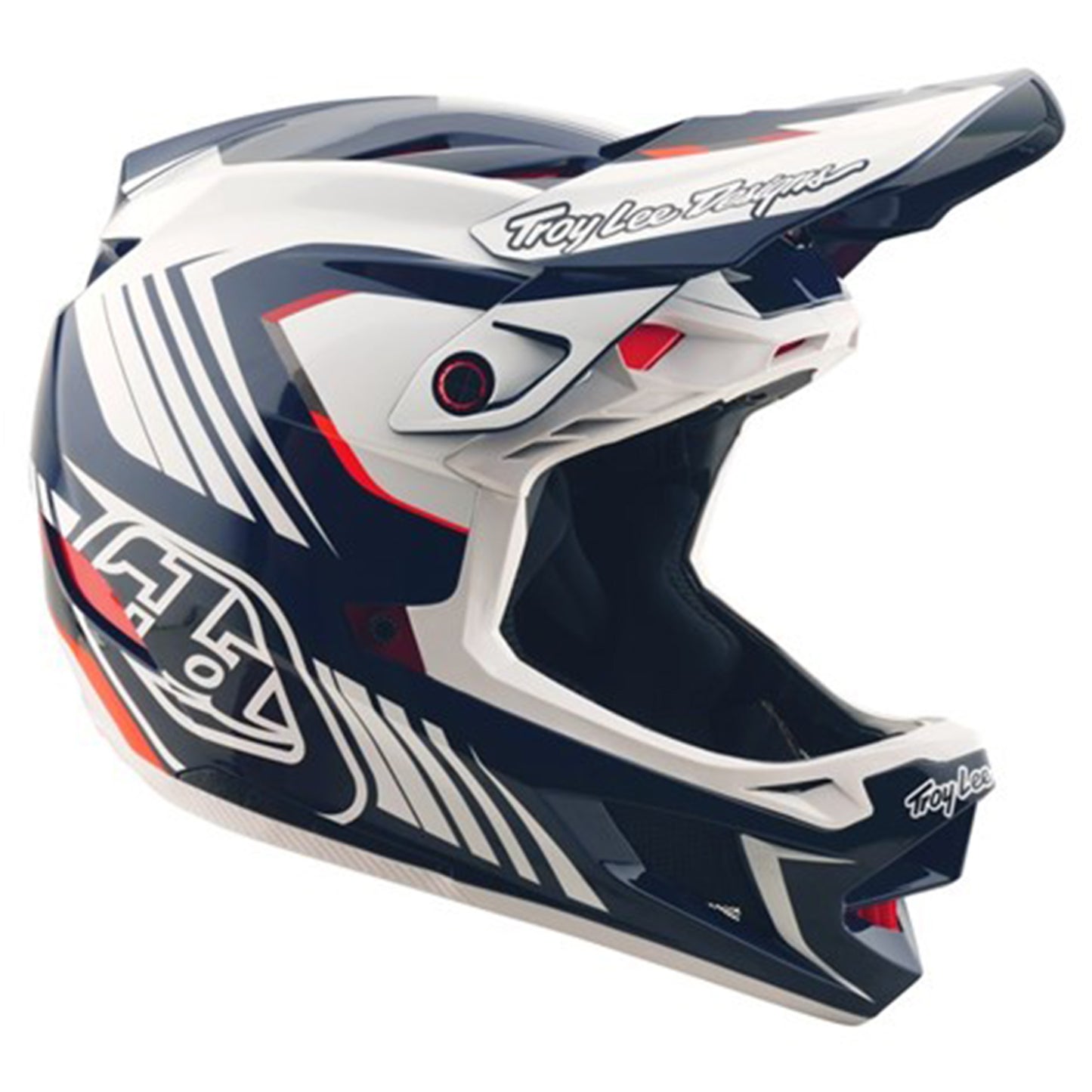 TLD D4 Polyacrylite Helmet - XS/S - Qualifer Blue / White - Image 1