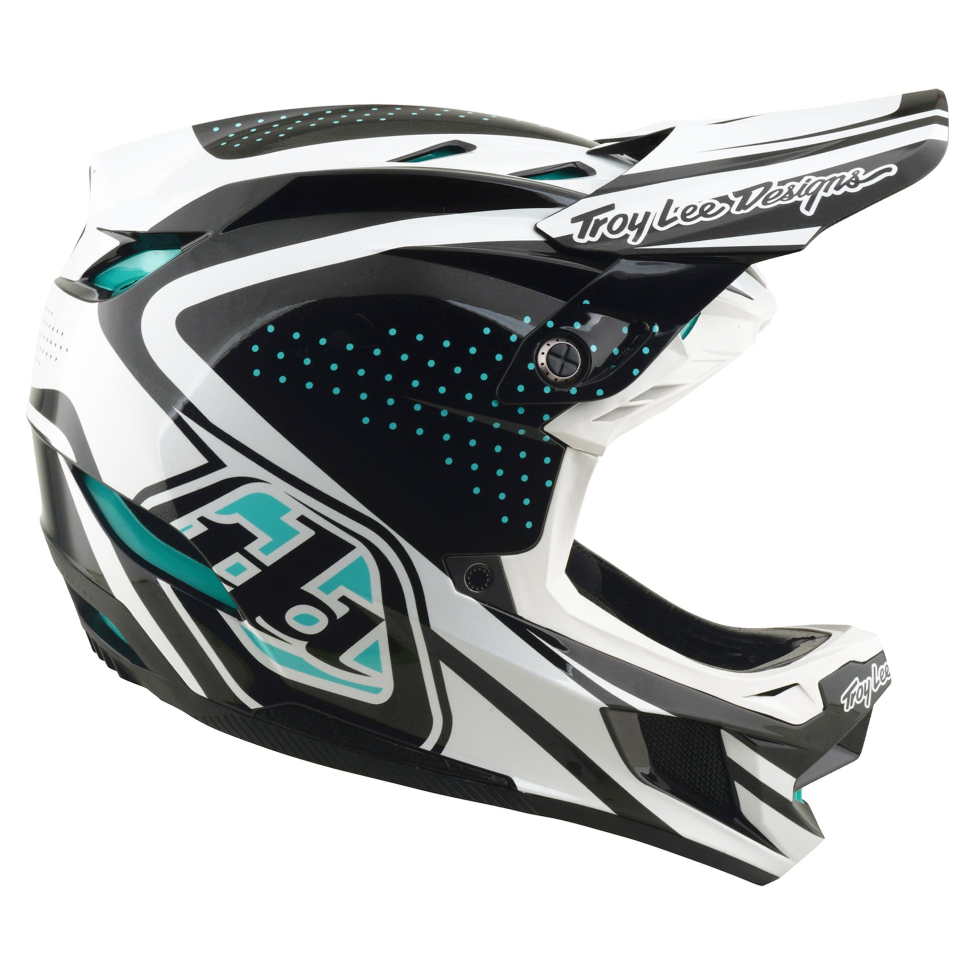TLD D4 Polyacrylite Helmet - XS/S - The Line Charcoal / White - Image 1