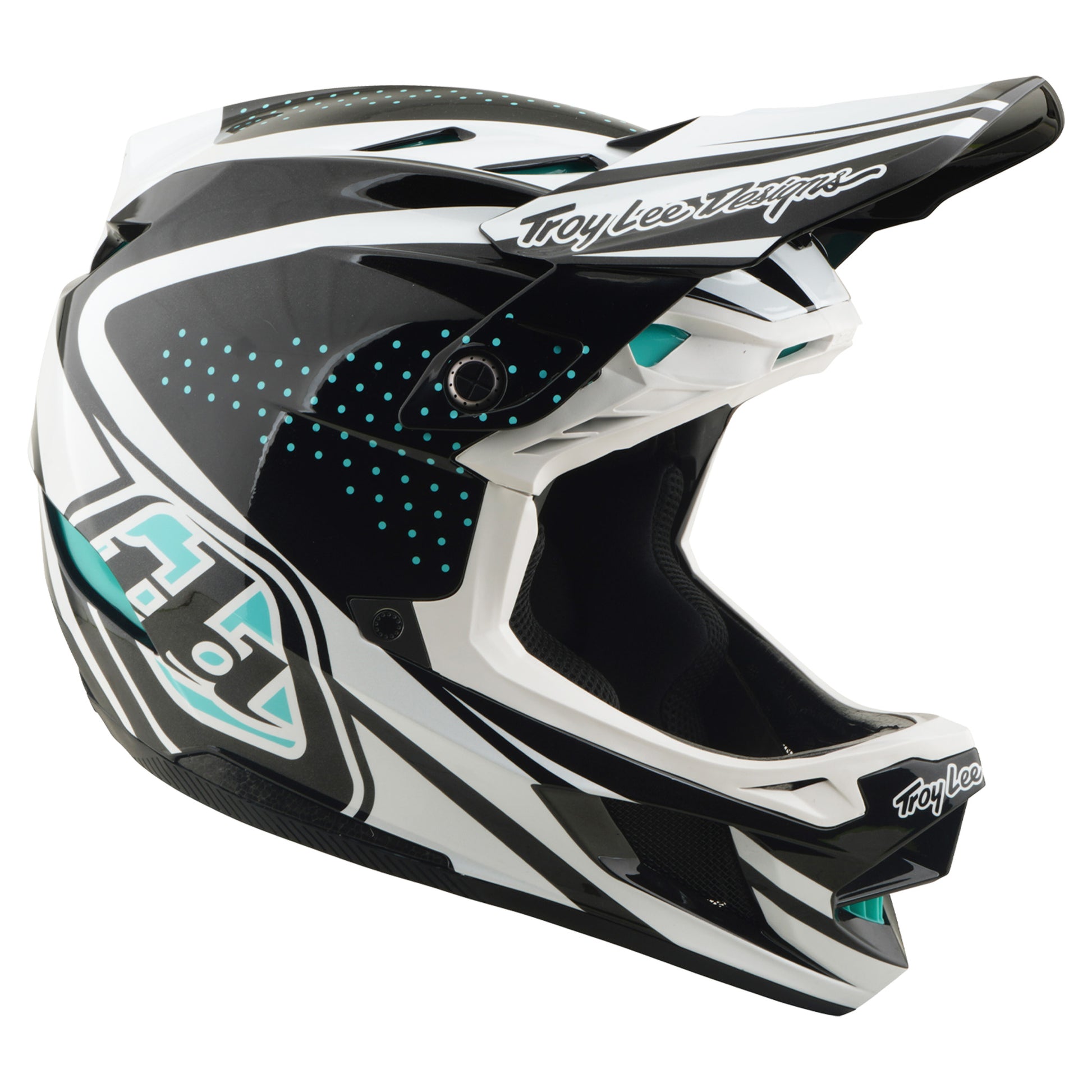 TLD D4 Polyacrylite Helmet - XS/S - The Line Charcoal / White - Image 3