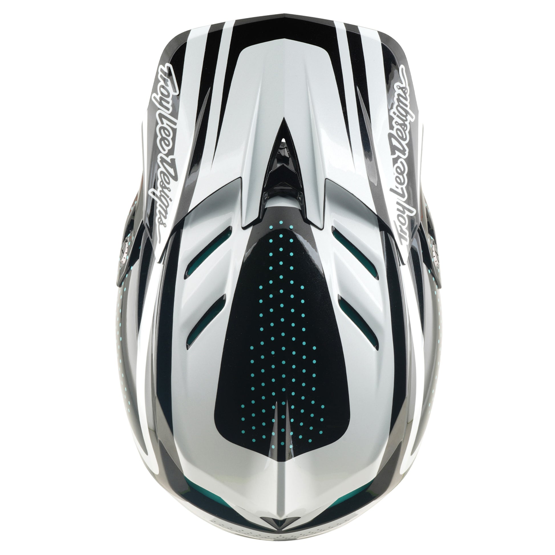 TLD D4 Polyacrylite Helmet - XS/S - The Line Charcoal / White - Image 7