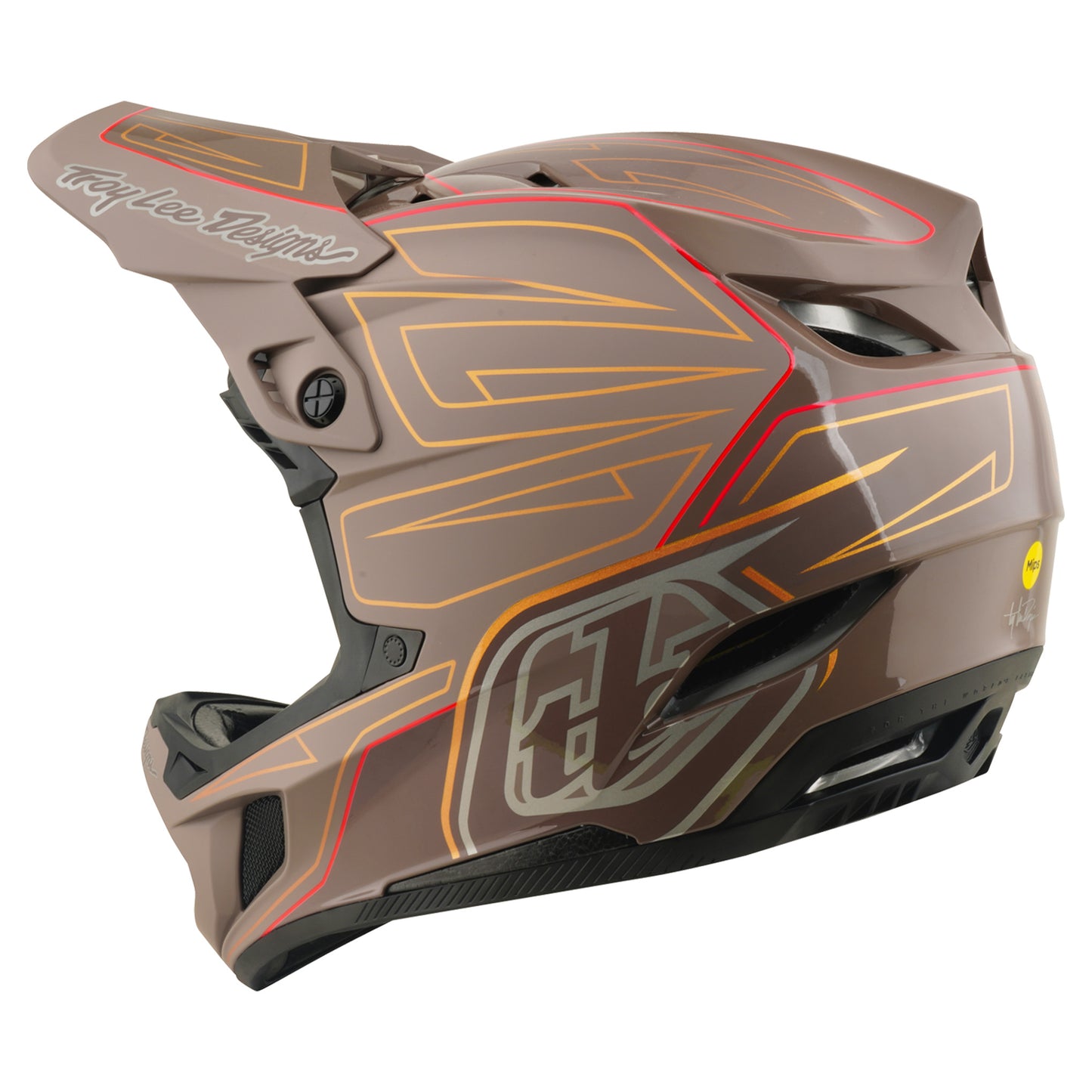 TLD D4 Polyacrylite MIPS Helmet - M/L - Shadow Pro Timber - Image 4