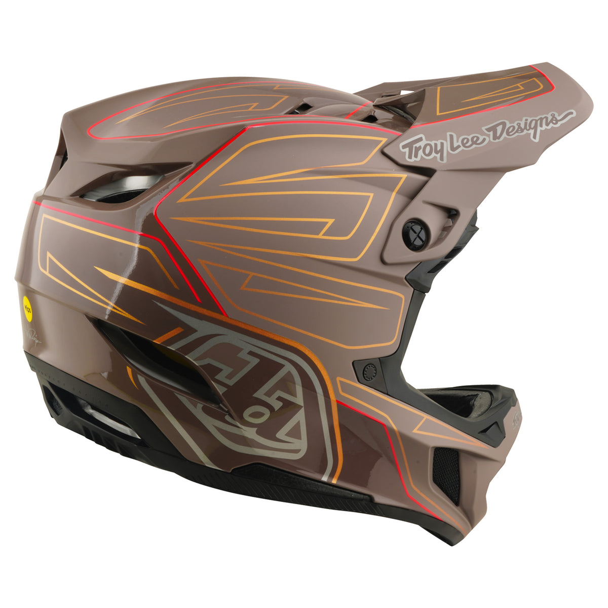 TLD D4 Polyacrylite MIPS Helmet - M/L - Shadow Pro Timber - Image 6