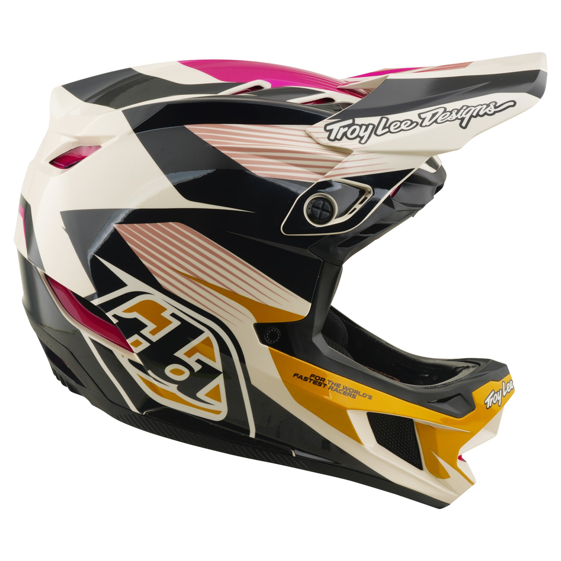 TLD D4 Polyacrylite MIPS Helmet - M/L - Turbo Acid/Fuchsia - Image 1