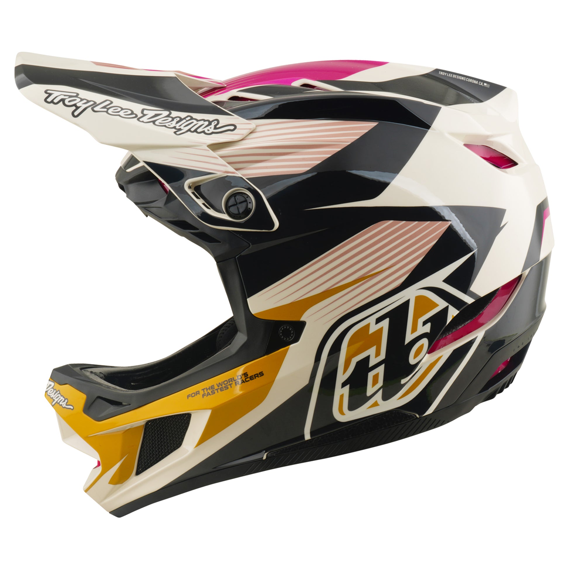 TLD D4 Polyacrylite MIPS Helmet - XL/2XL - Turbo Acid/Fuchsia - Image 2
