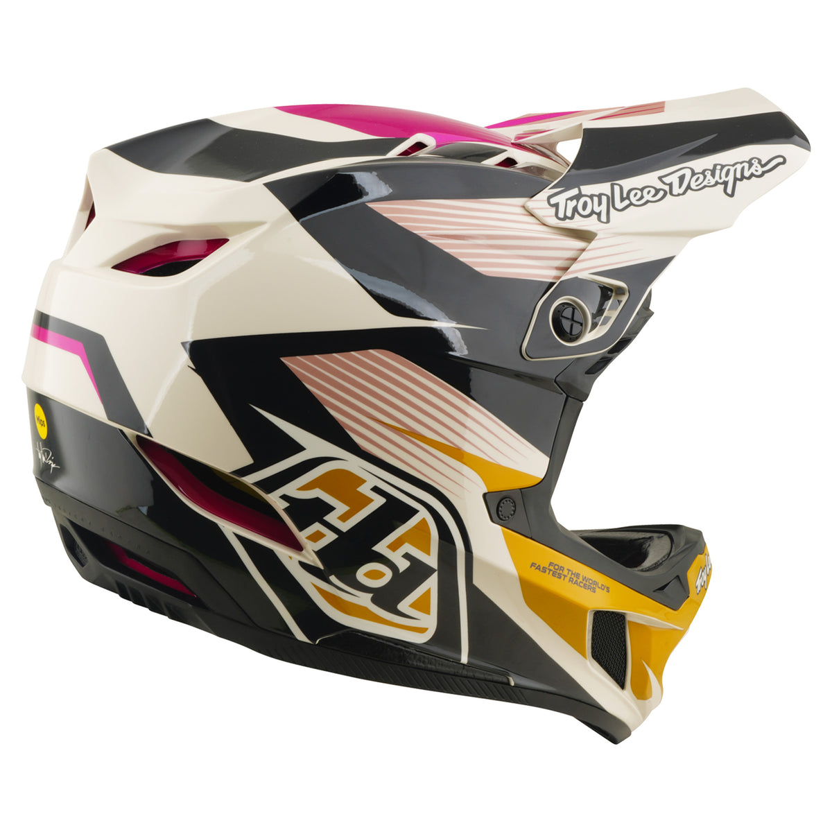 TLD D4 Polyacrylite MIPS Helmet - XL/2XL - Turbo Acid/Fuchsia - Image 6