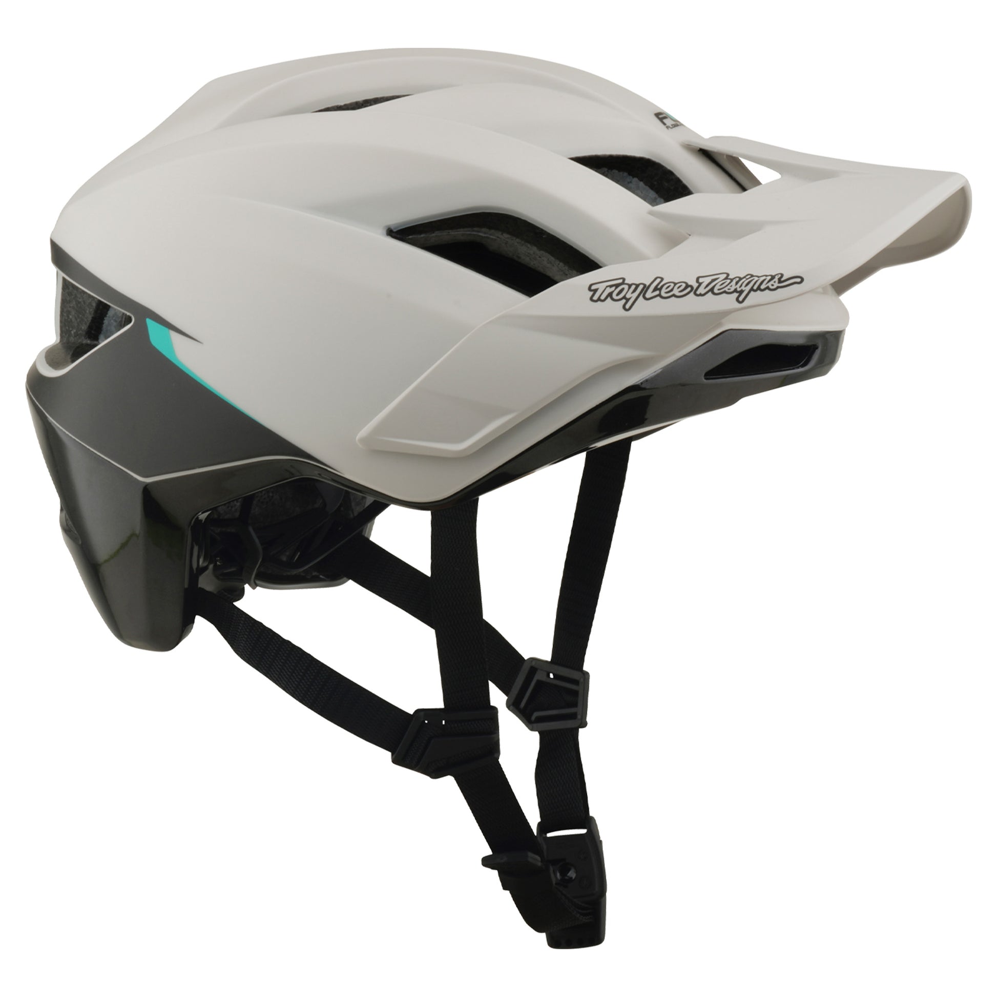 TLD Flowline SE Helmet - M/L - Stacks Pumice / Real Teal - Image 3