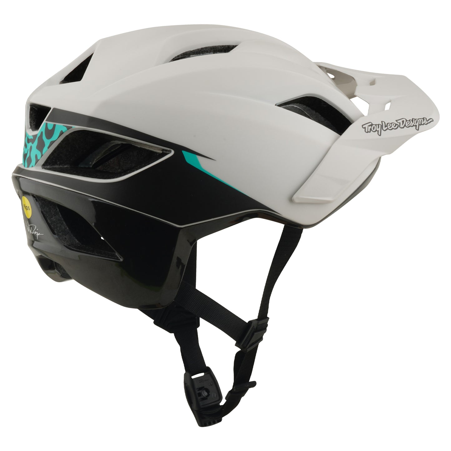 TLD Flowline SE Helmet - M/L - Stacks Pumice / Real Teal - Image 5
