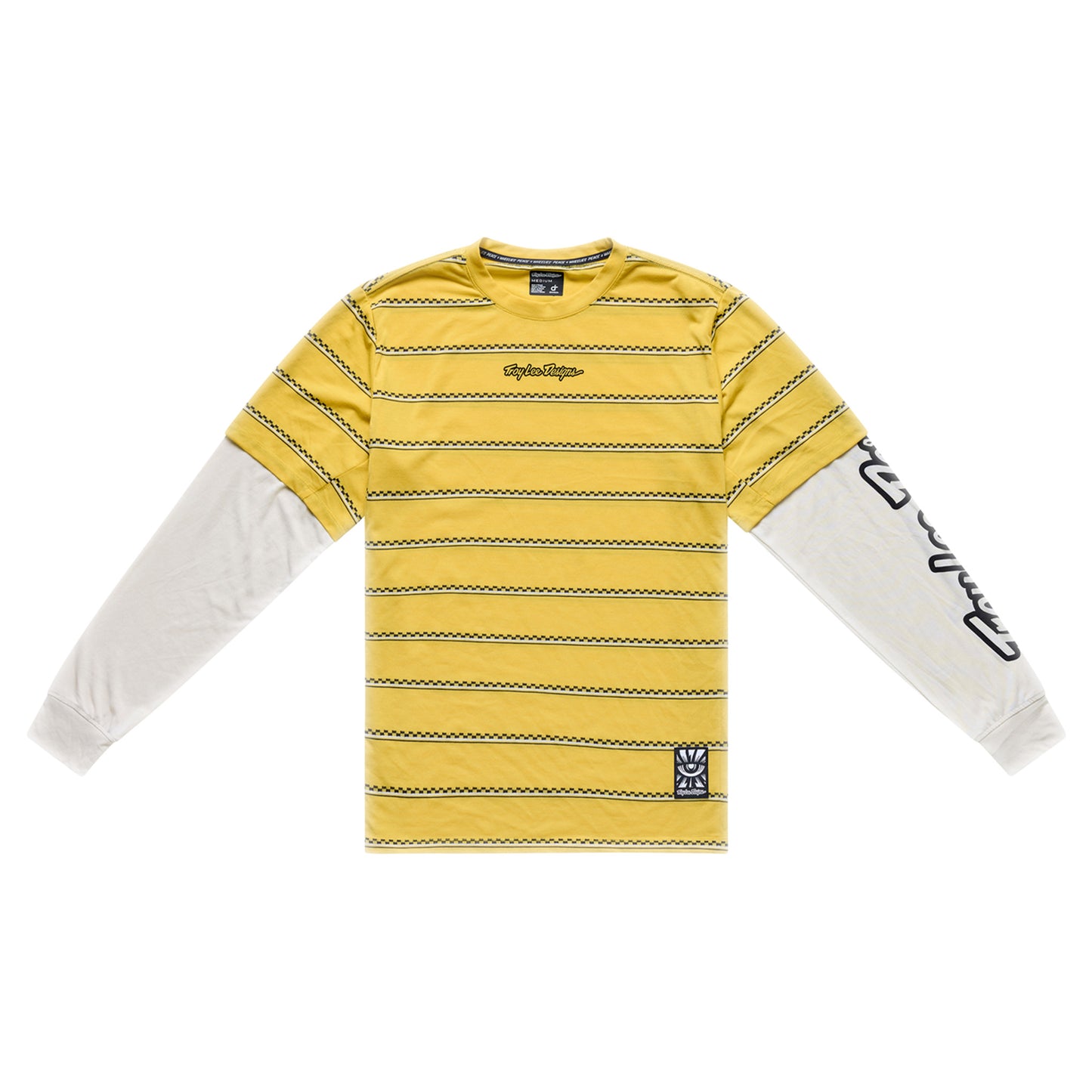 TLD Skyline Fakie Ride Long Sleeve Tee - 2XL - Stripe Butter - Image 1