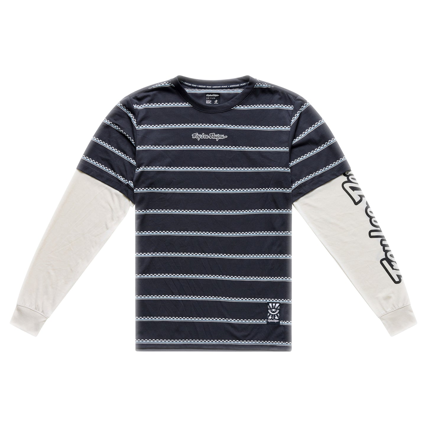 TLD Skyline Fakie Ride Long Sleeve Tee - XL - Stripe Carbon - Image 1