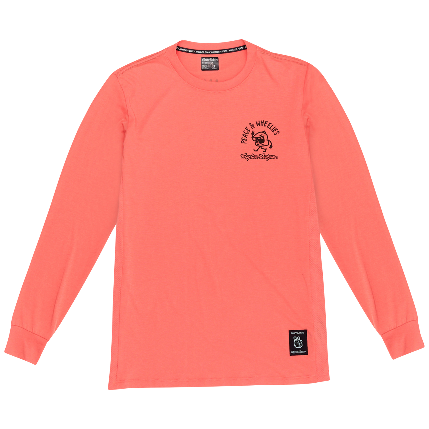 TLD Skyline Long Sleeve Ride Tee - L - Melon - Image 1