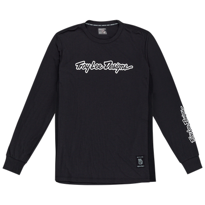 TLD Skyline Long Sleeve Ride Tee - M - Signature Black - Image 1
