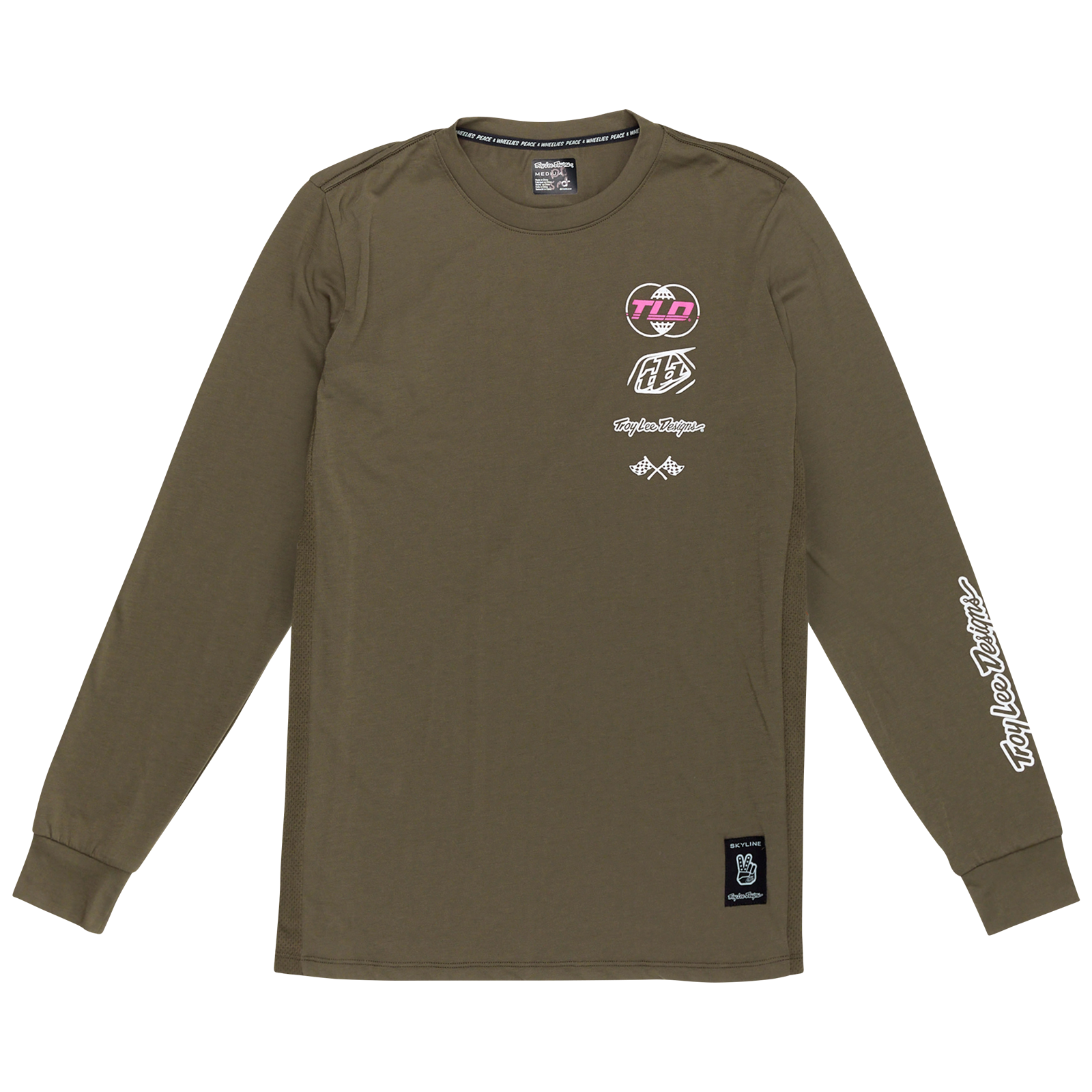 TLD Skyline Long Sleeve Ride Tee - M - Worldwide Caper - Image 2