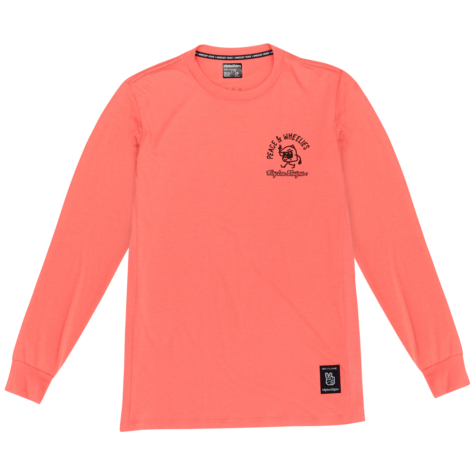 TLD Skyline Long Sleeve Ride Tee - S - Melon - Image 1