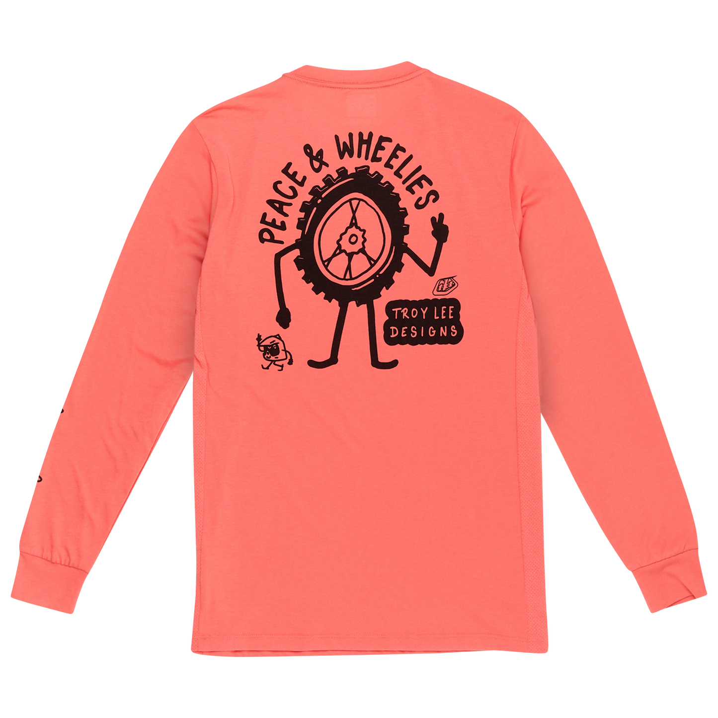 TLD Skyline Long Sleeve Ride Tee - S - Melon - Image 2