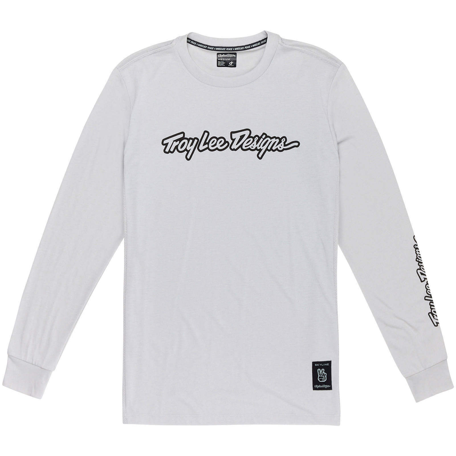 TLD Skyline Long Sleeve Ride Tee - S - Signature Mist - Image 1