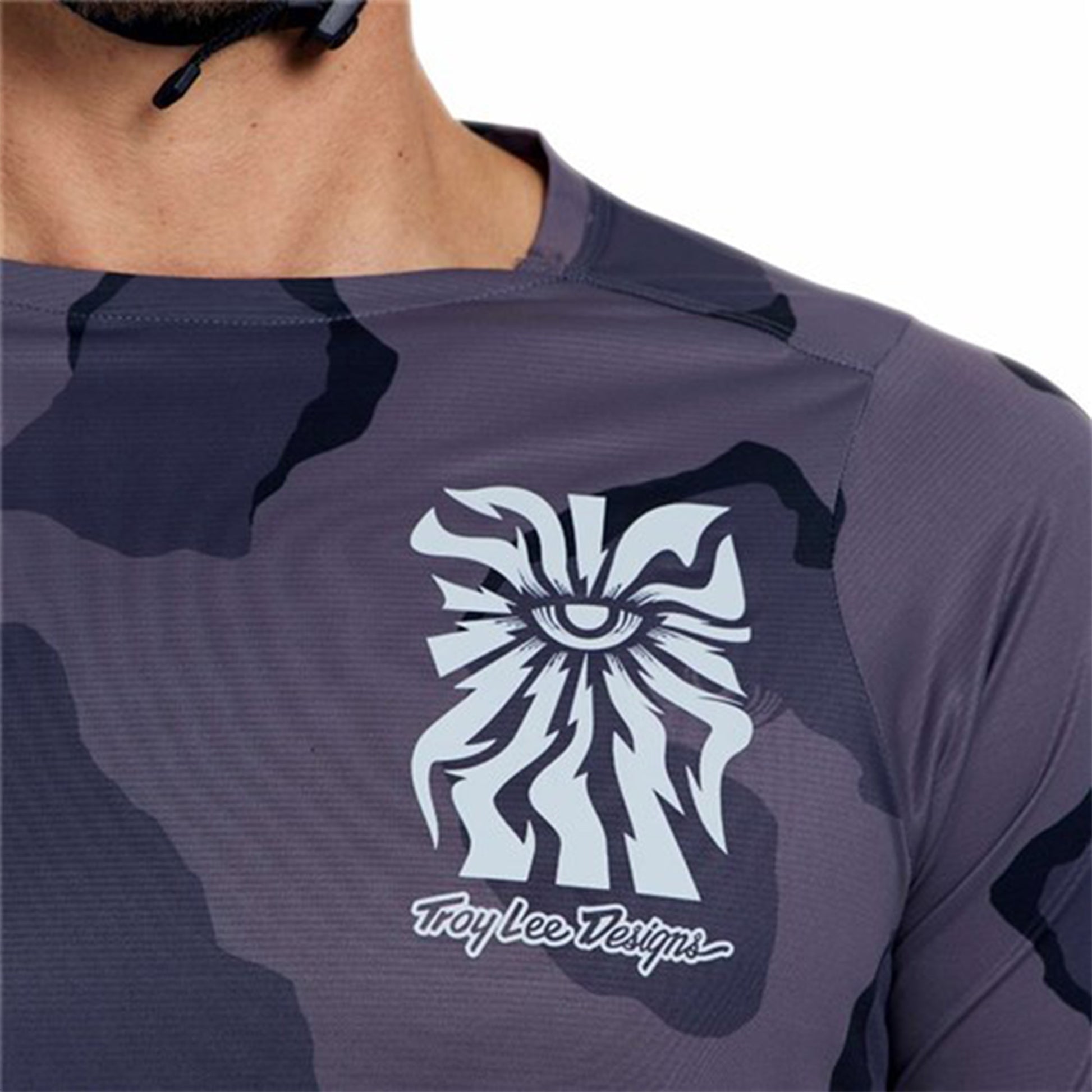 TLD Skyline Pro Long Sleeve Jersey - M - Flow Camo Carbon - Image 3