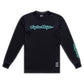 TLD Skyline Ride Long Sleeve Tee - L - Signature Black / Real Teal - Image 1