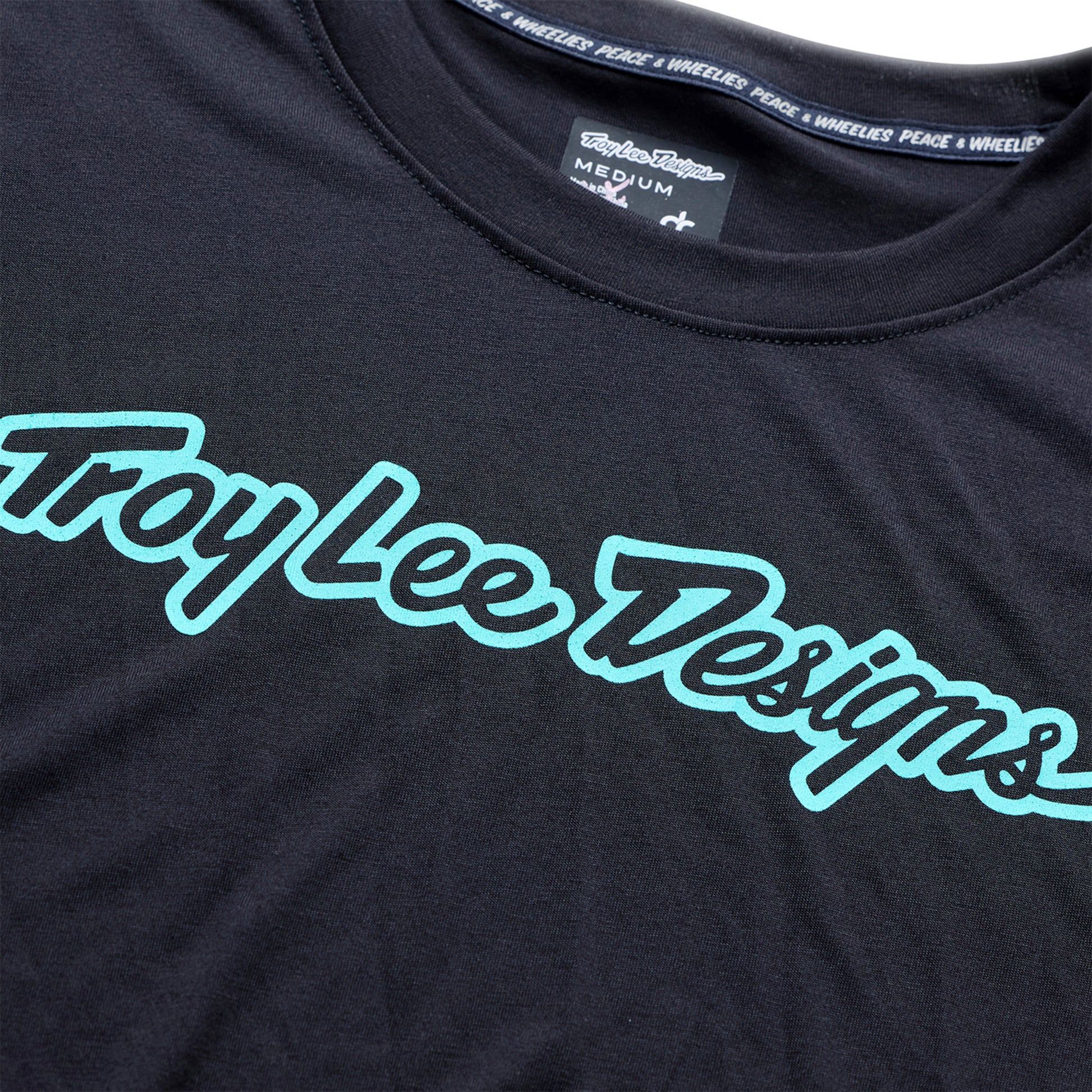 TLD Skyline Ride Long Sleeve Tee - L - Signature Black / Real Teal - Image 4