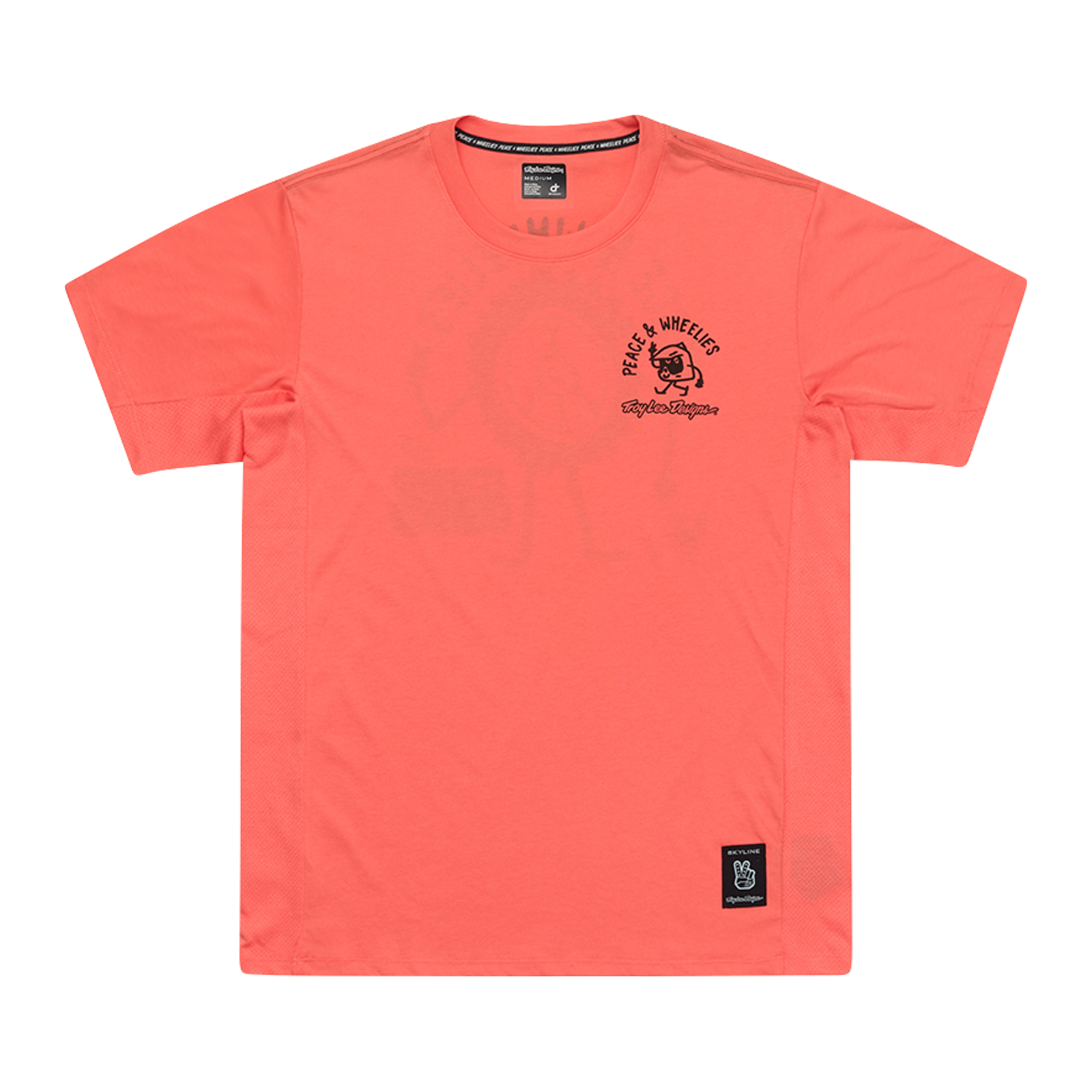 TLD Skyline Short Sleeve Ride Tee - L - Melon - Image 4
