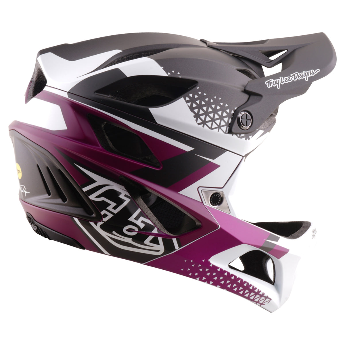TLD Stage 2 MIPS Helmet - XS/S - Amper White/Fuchsia - Image 4
