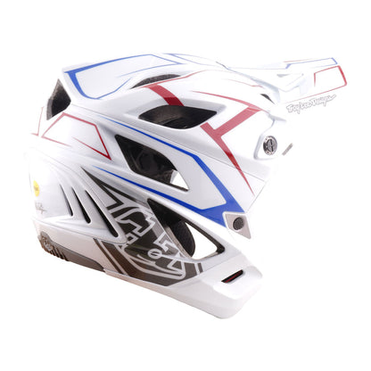 TLD Stage Stunt Helmet - M/L - Pinstripe White - Image 1