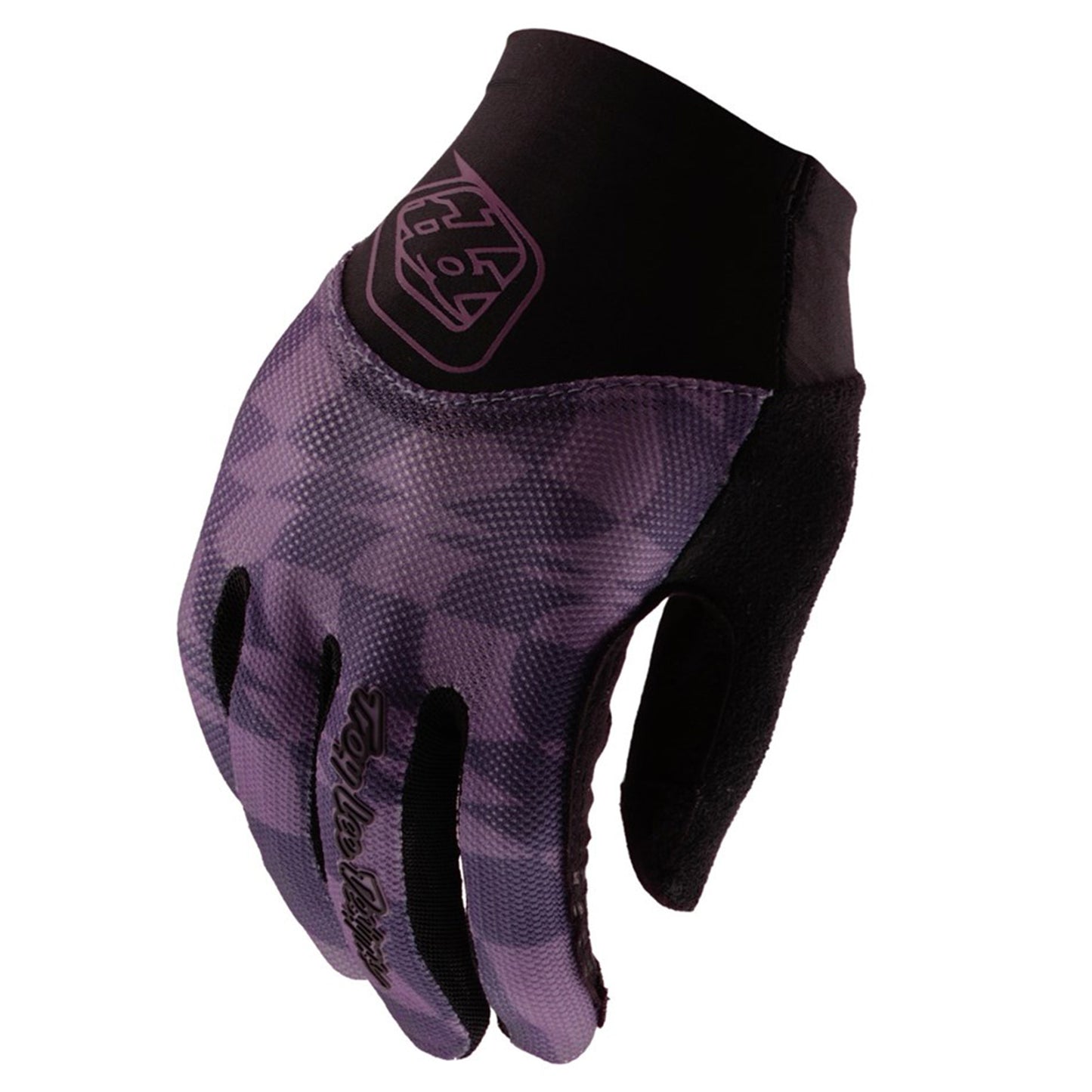 TLD Women's Ace Gloves - L - Twisted Checkers Deep Purple - Image 1
