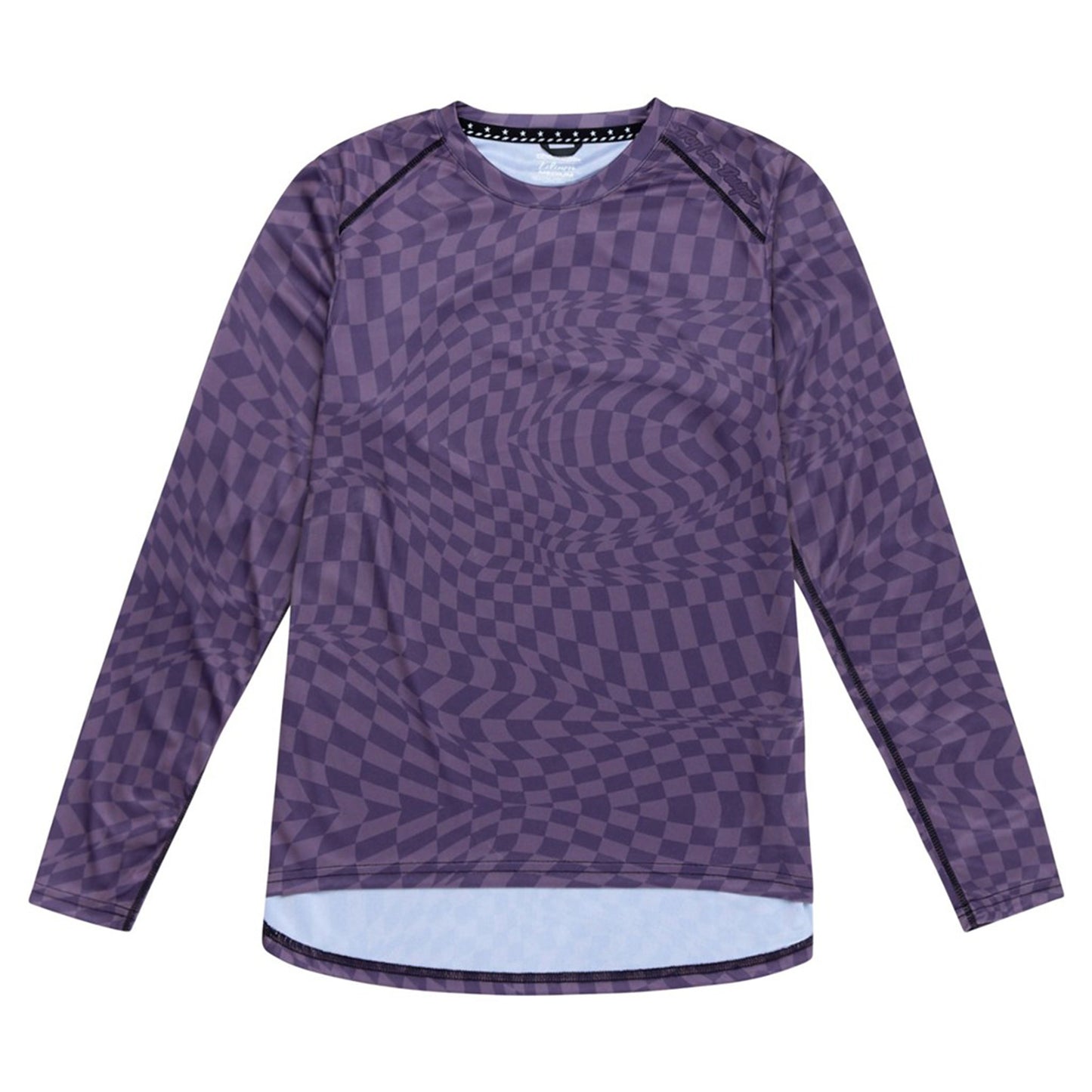 TLD Women's Lilium Long Sleeve Jersey - Women's L - Twisted Checkers Deep Purple - Image 1