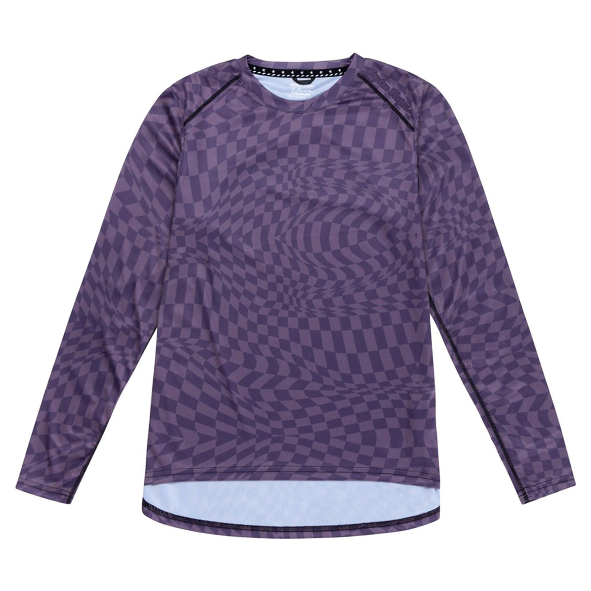 TLD Women's Lilium Long Sleeve Jersey - Women's M - Twisted Checkers Deep Purple - Image 1