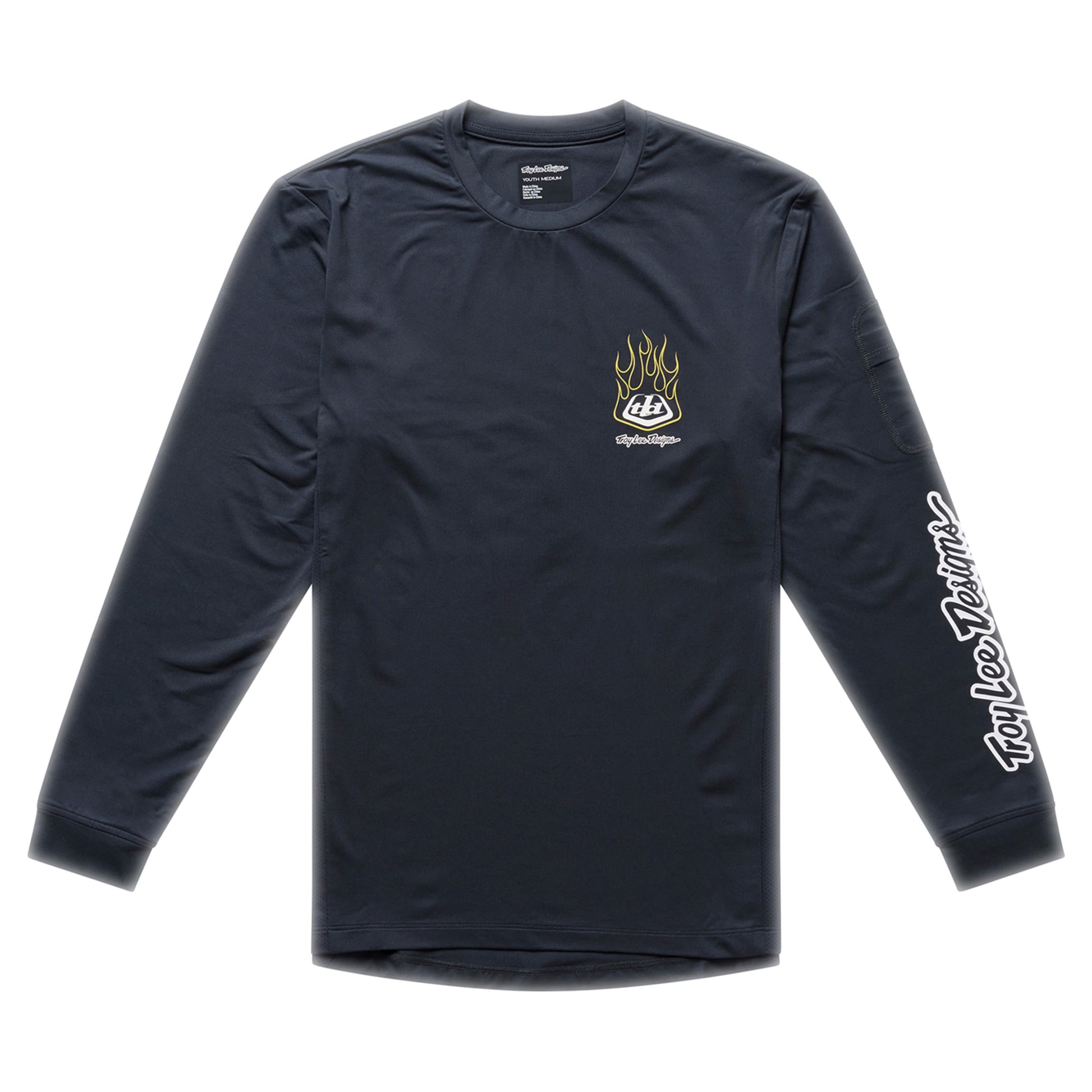 TLD Youth Ruckus Ride Long Sleeve Tee - M - Pressed Carbon - Image 1