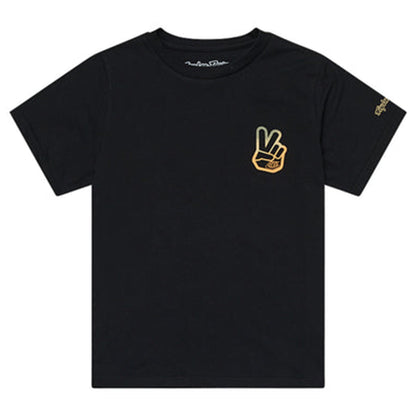 TLD Youth Short Sleeve Tee - L - Peace Out Black - Image 1