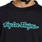 TLD Youth Skyline Ride Short Sleeve Tee - S - Signature Black / Real Teal - Image 3