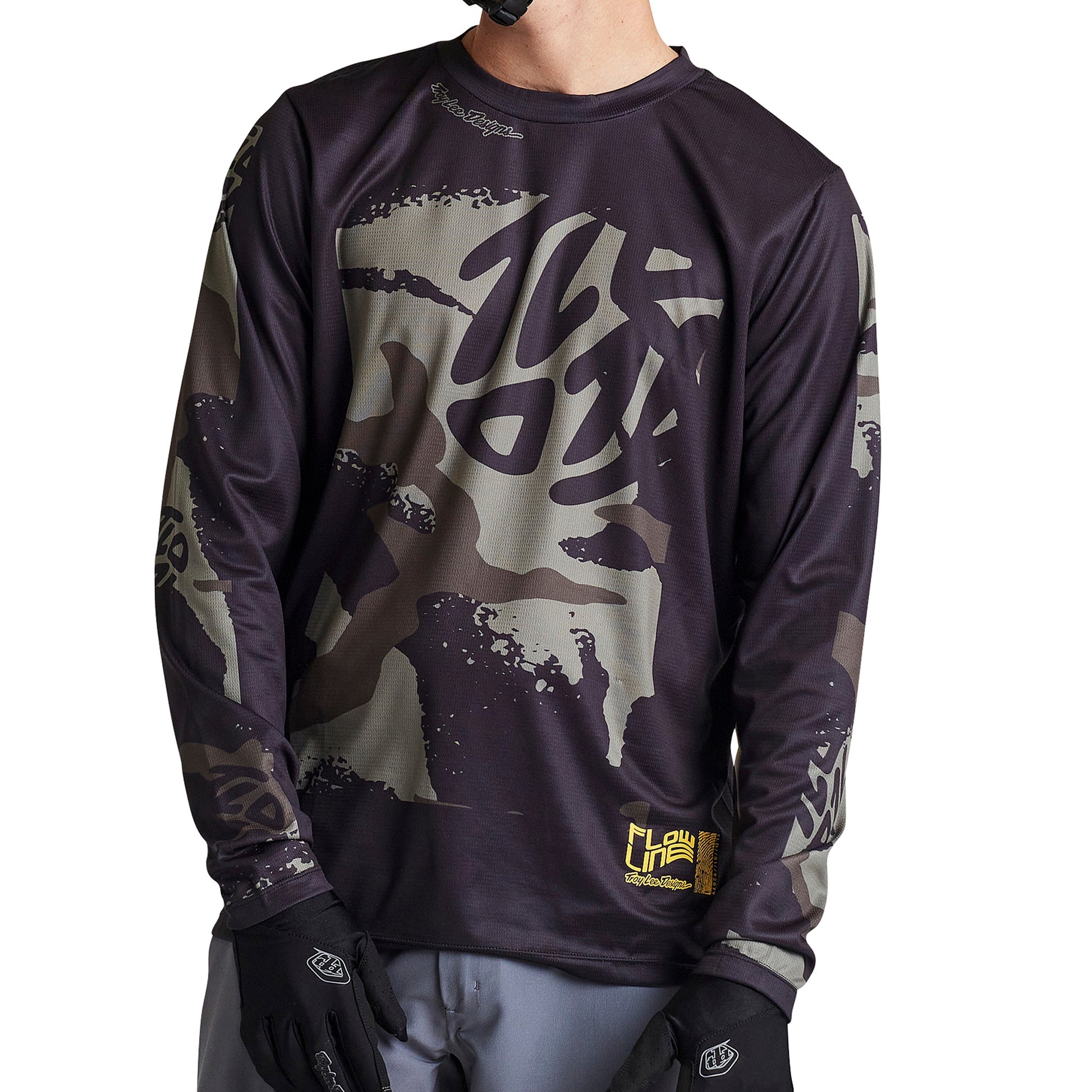 TLD Flowline Long Sleeve Jersey - L - Confined Black - Image 2