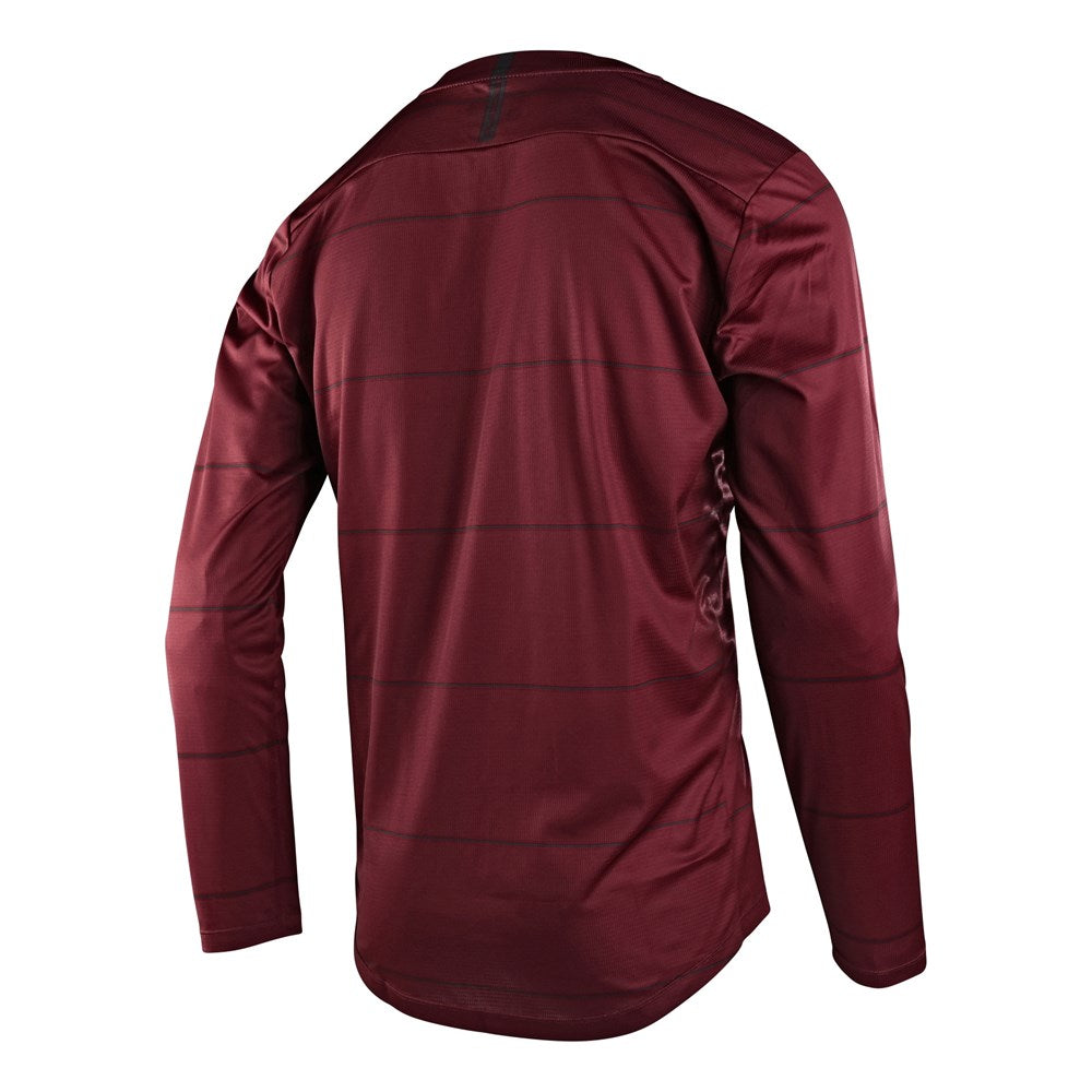 TLD Flowline Long Sleeve Jersey - M - Revert Wine - Image 2