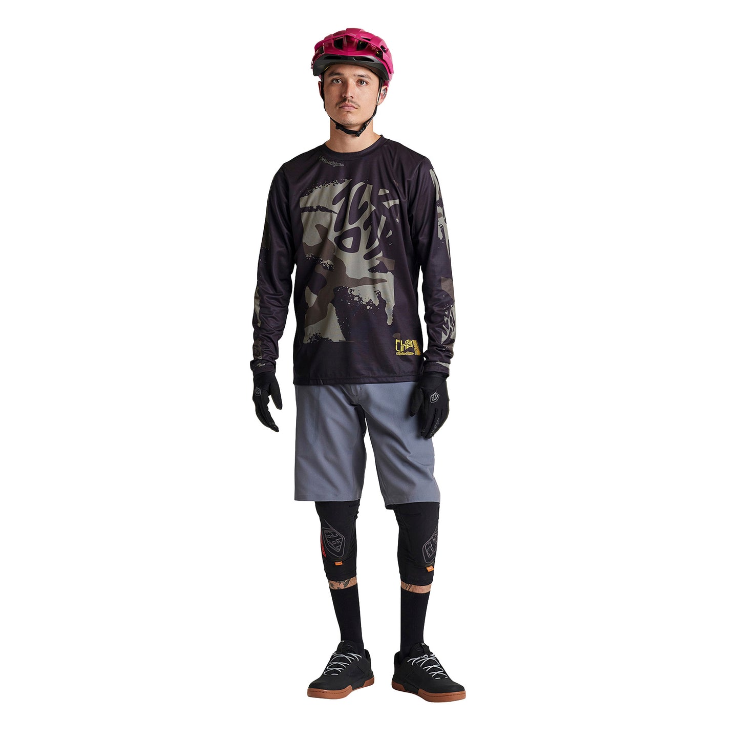 TLD Flowline Long Sleeve Jersey - S - Confined Black - Image 3