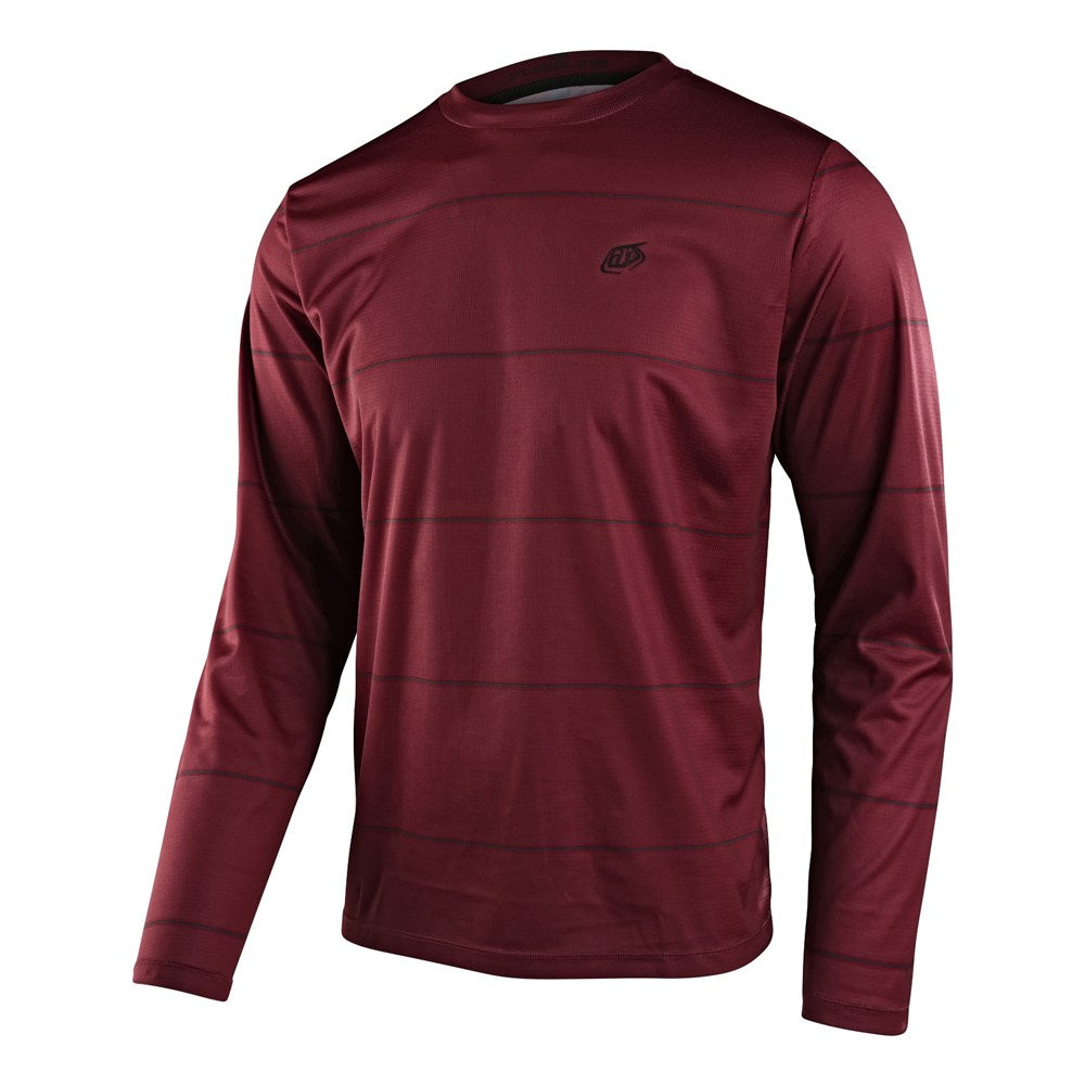 TLD Flowline Long Sleeve Jersey - S - Revert Wine - Image 1