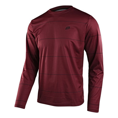 TLD Flowline Long Sleeve Jersey - S - Revert Wine - Image 1