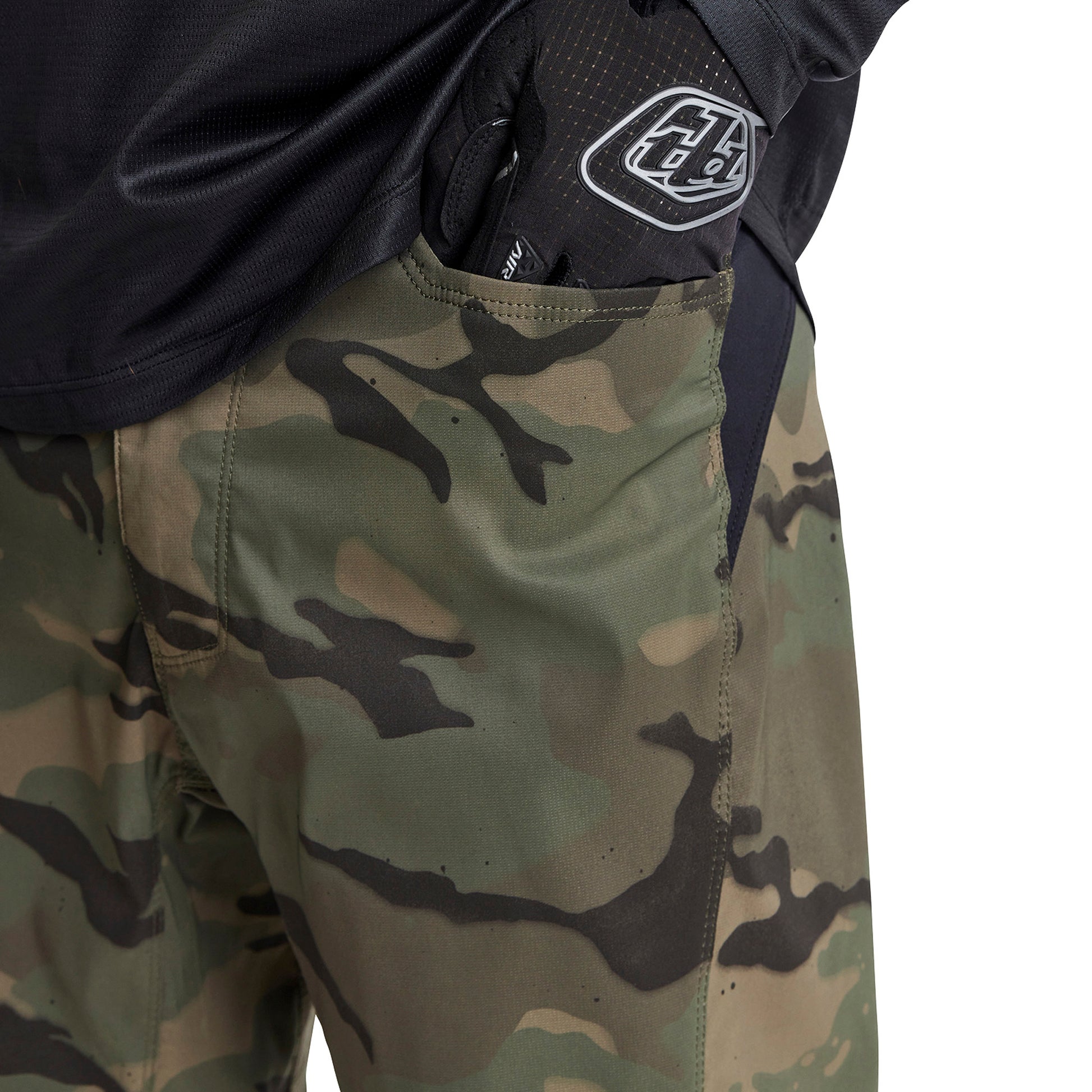 TLD Flowline Shell Shorts - S-30 - Spray Camo Army - Image 3
