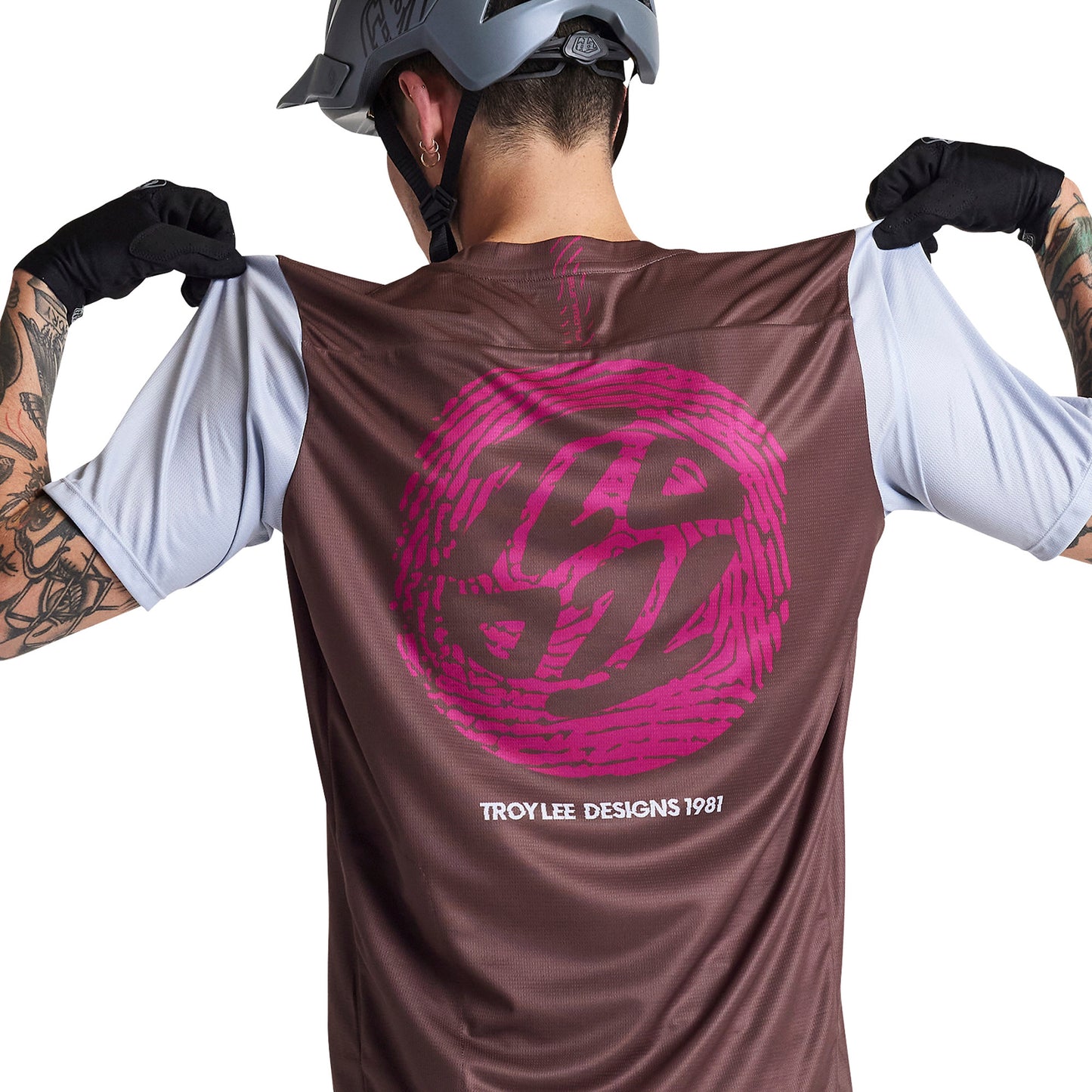 TLD Flowline Short Sleeve Jersey - M - Flipped Chocolate - Image 6