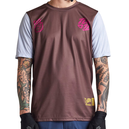 TLD Flowline Short Sleeve Jersey - S - Flipped Chocolate - Image 1