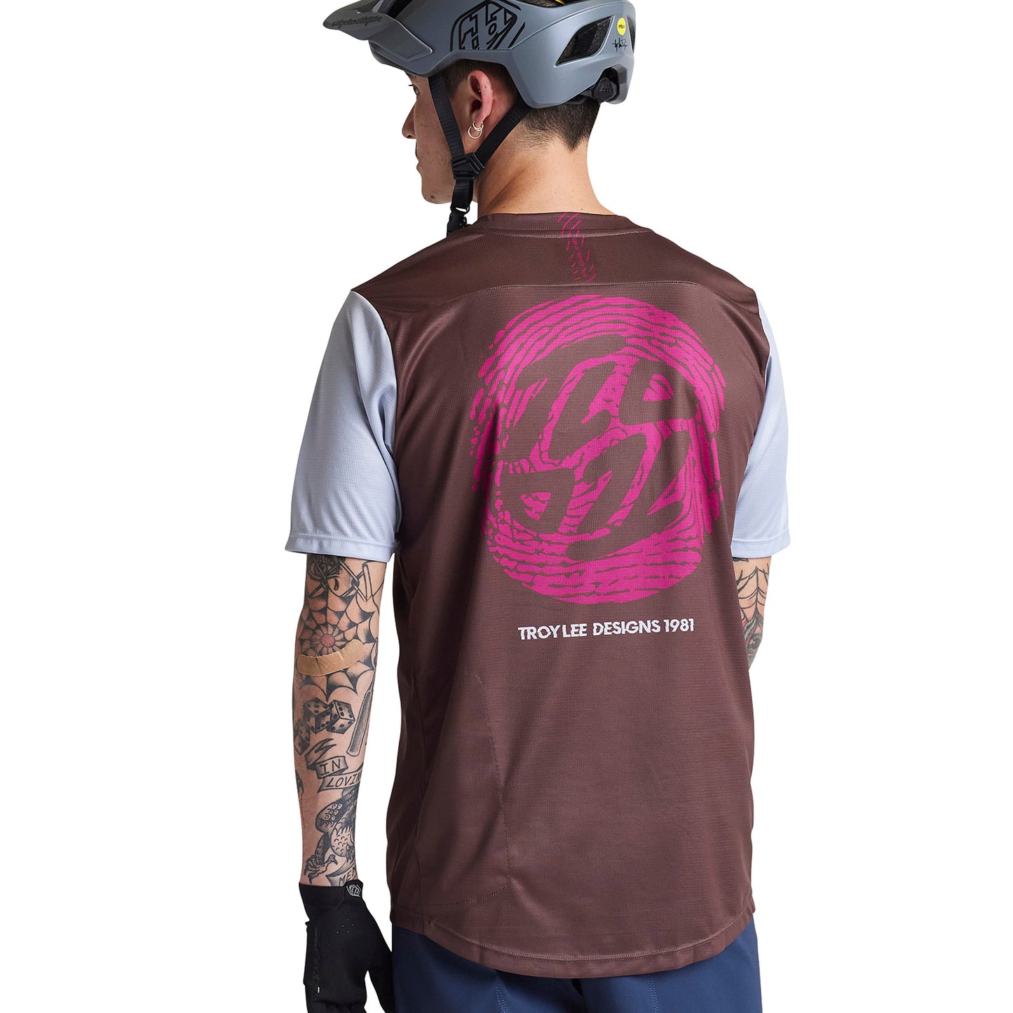 TLD Flowline Short Sleeve Jersey - S - Flipped Chocolate - Image 5
