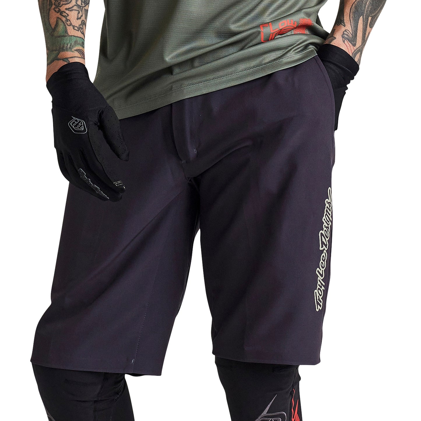 TLD Flowline Superlyte Shorts - M-32 - Mono Carbon - Image 2
