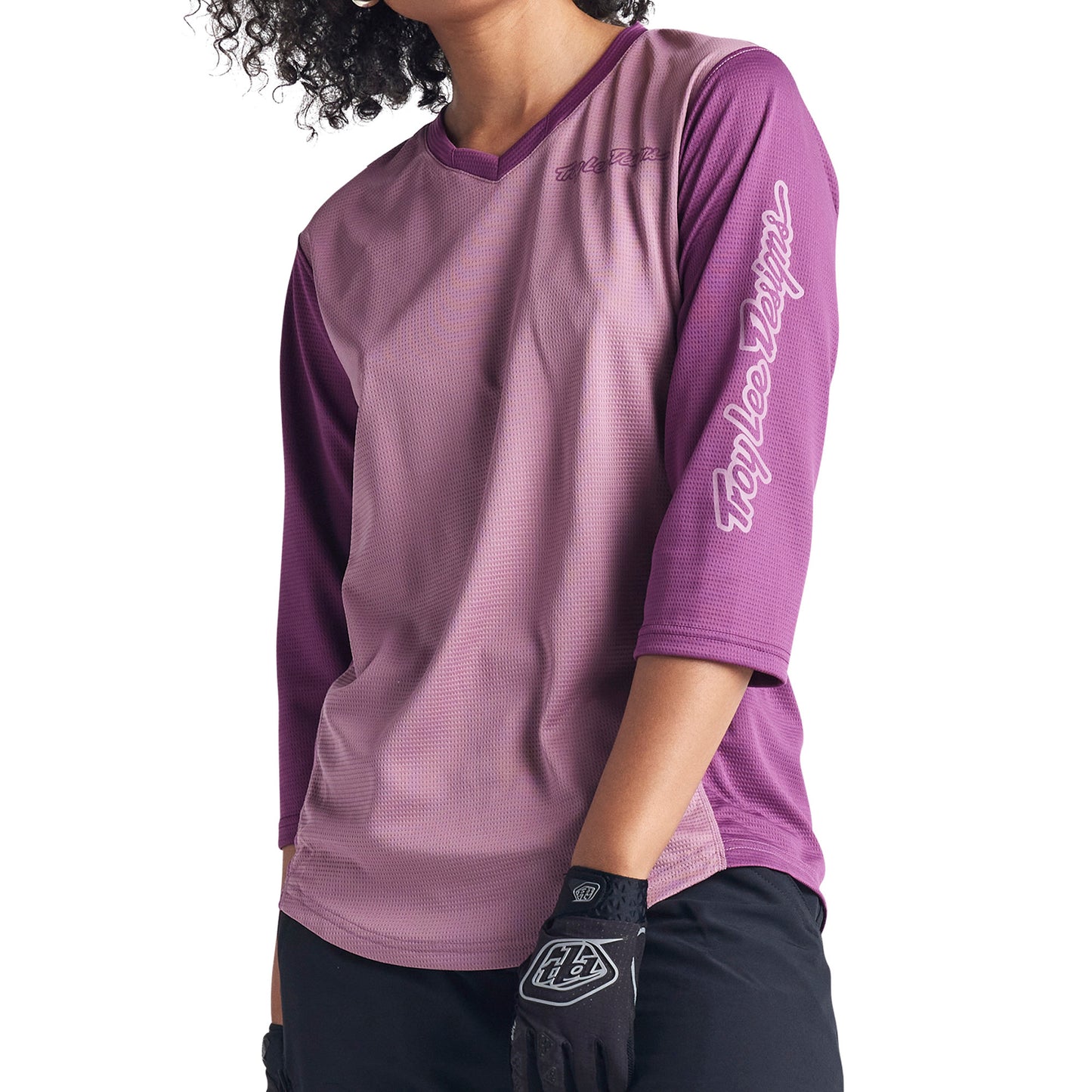 TLD Mischief Women's 3-4 Sleeve Jersey - Women's L - Rosewood - Image 2