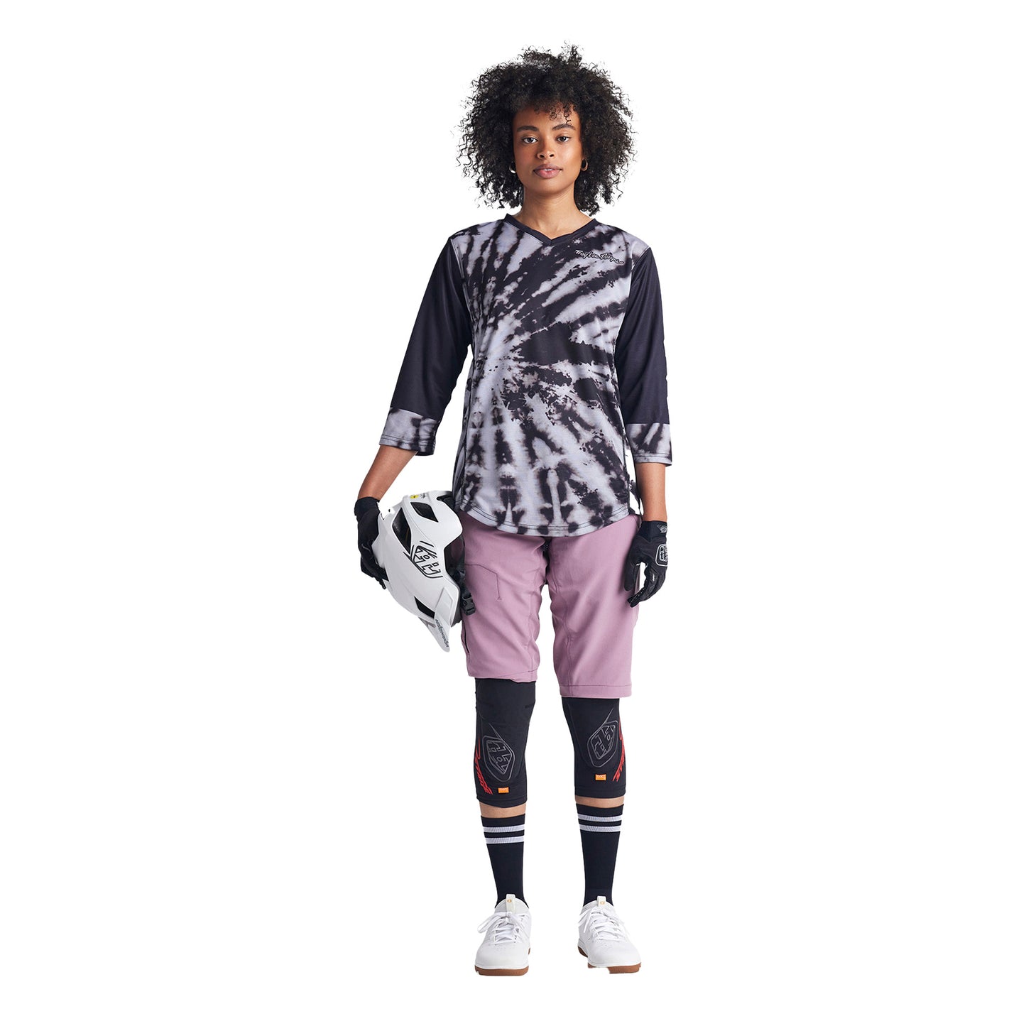 TLD Mischief Women's 3-4 Sleeve Jersey - Women's M - Tie Dye Black - Image 4