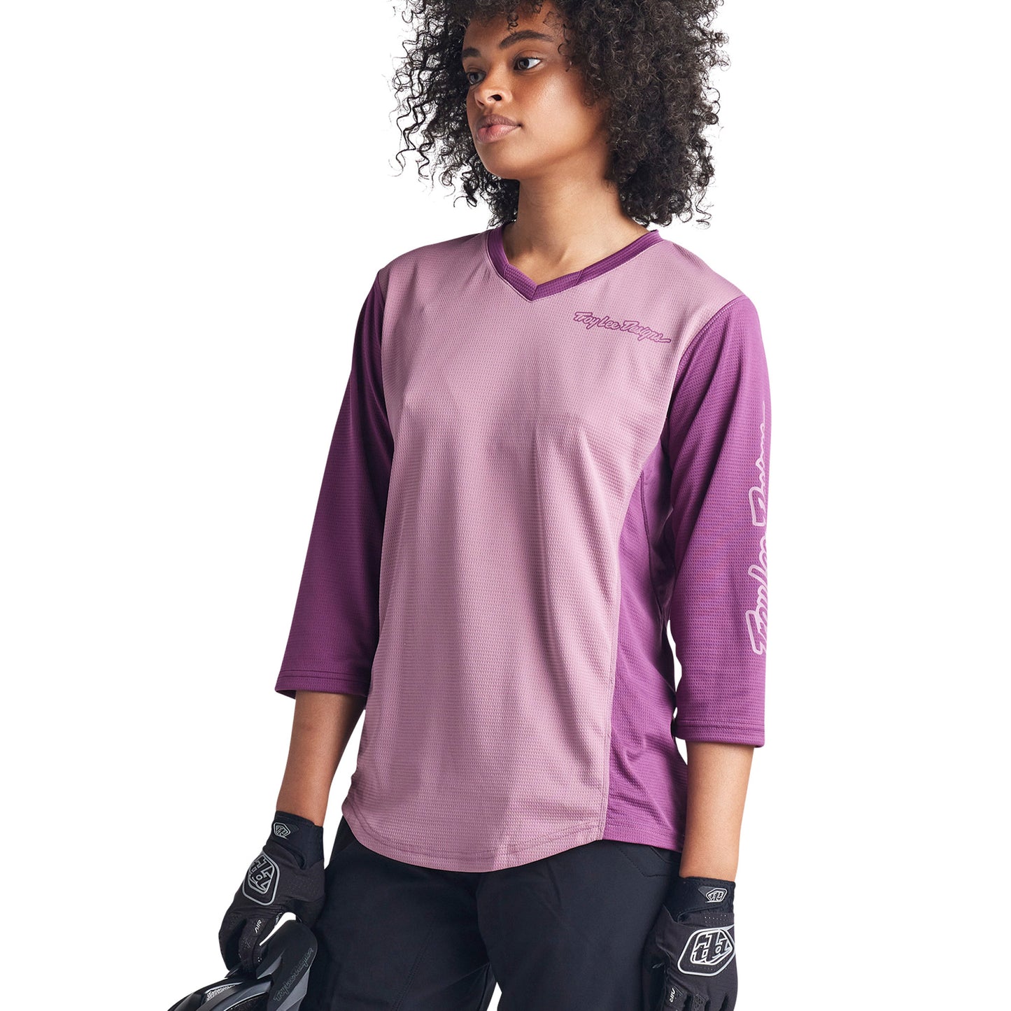 TLD Mischief Women's 3-4 Sleeve Jersey - Women's S - Rosewood - Image 4