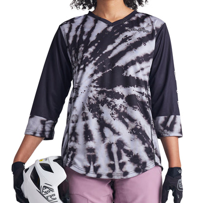 TLD Mischief Women's 3-4 Sleeve Jersey - Women's S - Tie Dye Black - Image 1
